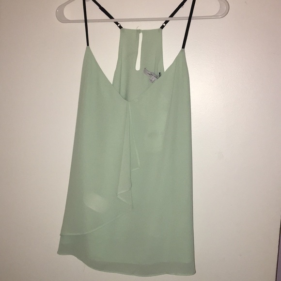 Sheer Mint Flowy Tank Top Large NWT - Picture 1 of 1